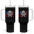 Skeleton Mechanic Tumbler With Handle American Flag Patriotic Car Repair TS14 One Size: 40 oz Black Print Your Wear