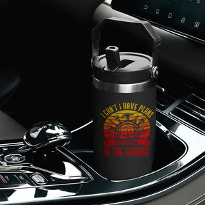 Funny Car Mechanic Flip Straw Tumbler I Cant I Have Plans In The Garage TS14 Print Your Wear