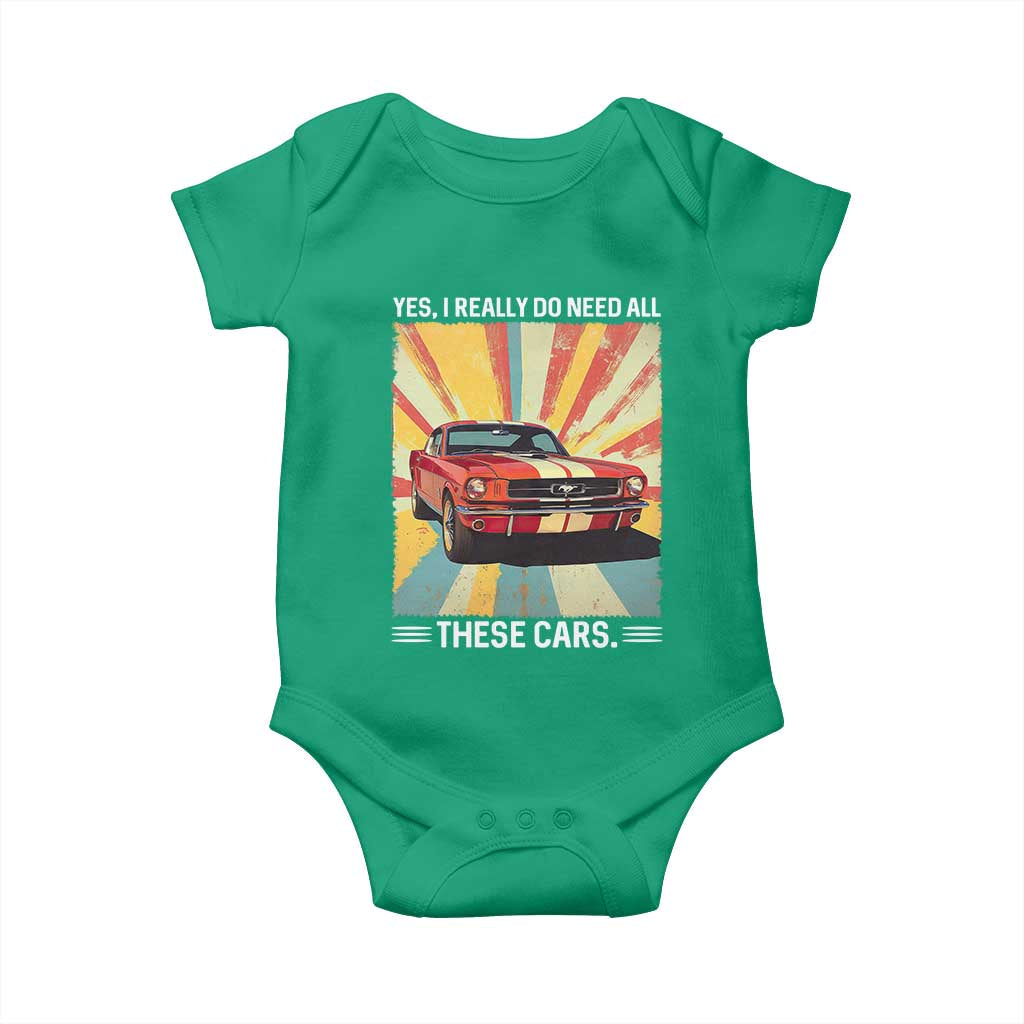 Funny Garage Mechanic Baby Onesie Yes I Really Do Need All These Cars TS14 Irish Green Print Your Wear