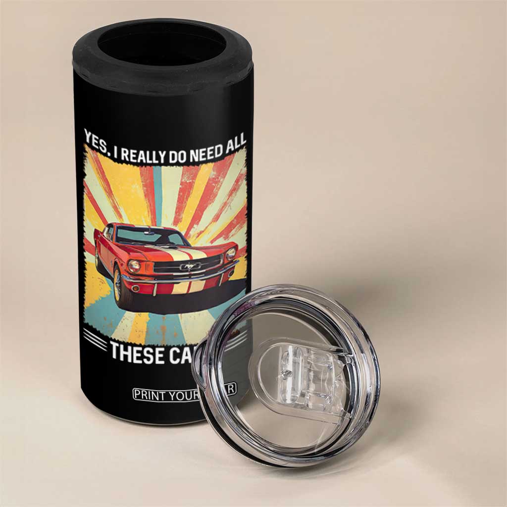 Funny Garage Mechanic 4 in 1 Can Cooler Tumbler Yes I Really Do Need All These Cars TS14 Print Your Wear