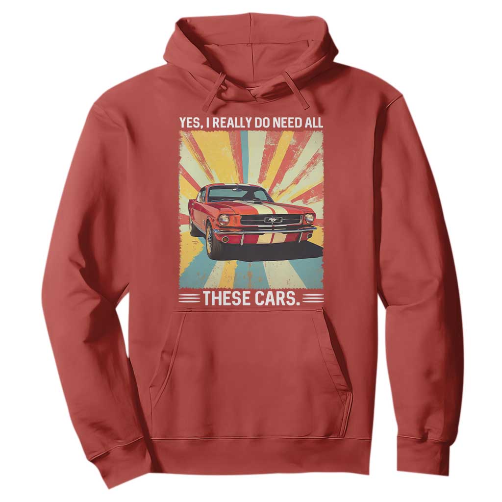 Funny Garage Mechanic Hoodie Yes I Really Do Need All These Cars TS14 Red Print Your Wear