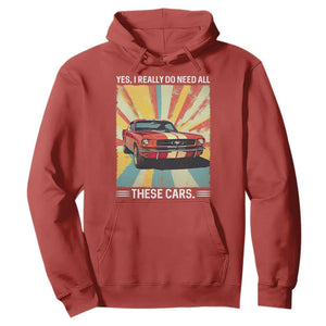 Funny Garage Mechanic Hoodie Yes I Really Do Need All These Cars TS14 Red Print Your Wear