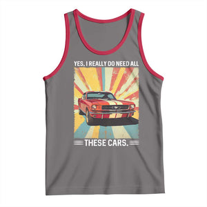 Funny Garage Mechanic Tank Top Yes I Really Do Need All These Cars TS14 Deep Heather Red Print Your Wear