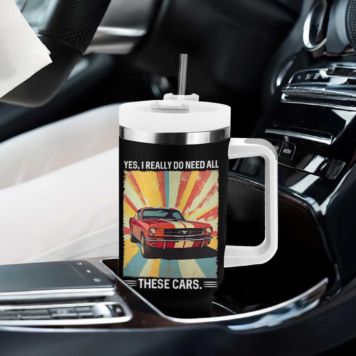 Funny Garage Mechanic Tumbler With Handle Yes I Really Do Need All These Cars TS14 Print Your Wear