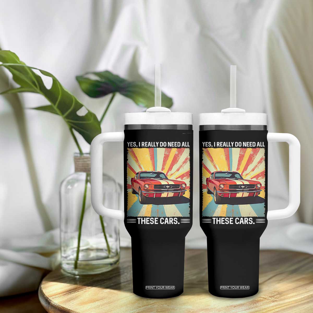 Funny Garage Mechanic Tumbler With Handle Yes I Really Do Need All These Cars TS14 Print Your Wear