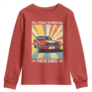 Funny Garage Mechanic Youth Sweatshirt Yes I Really Do Need All These Cars TS14 Red Print Your Wear