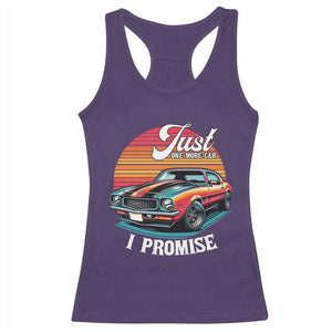 Funny Car Enthusiast Racerback Tank Top Just One More Car I Promise TS14 Purple Print Your Wear