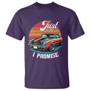 Funny Car Enthusiast T Shirt Just One More Car I Promise TS14 Purple Print Your Wear