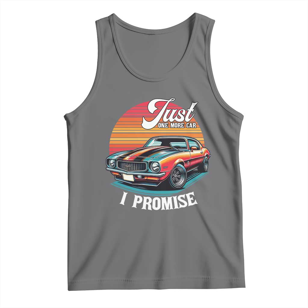 Funny Car Enthusiast Tank Top Just One More Car I Promise TS14 Black Heather Print Your Wear