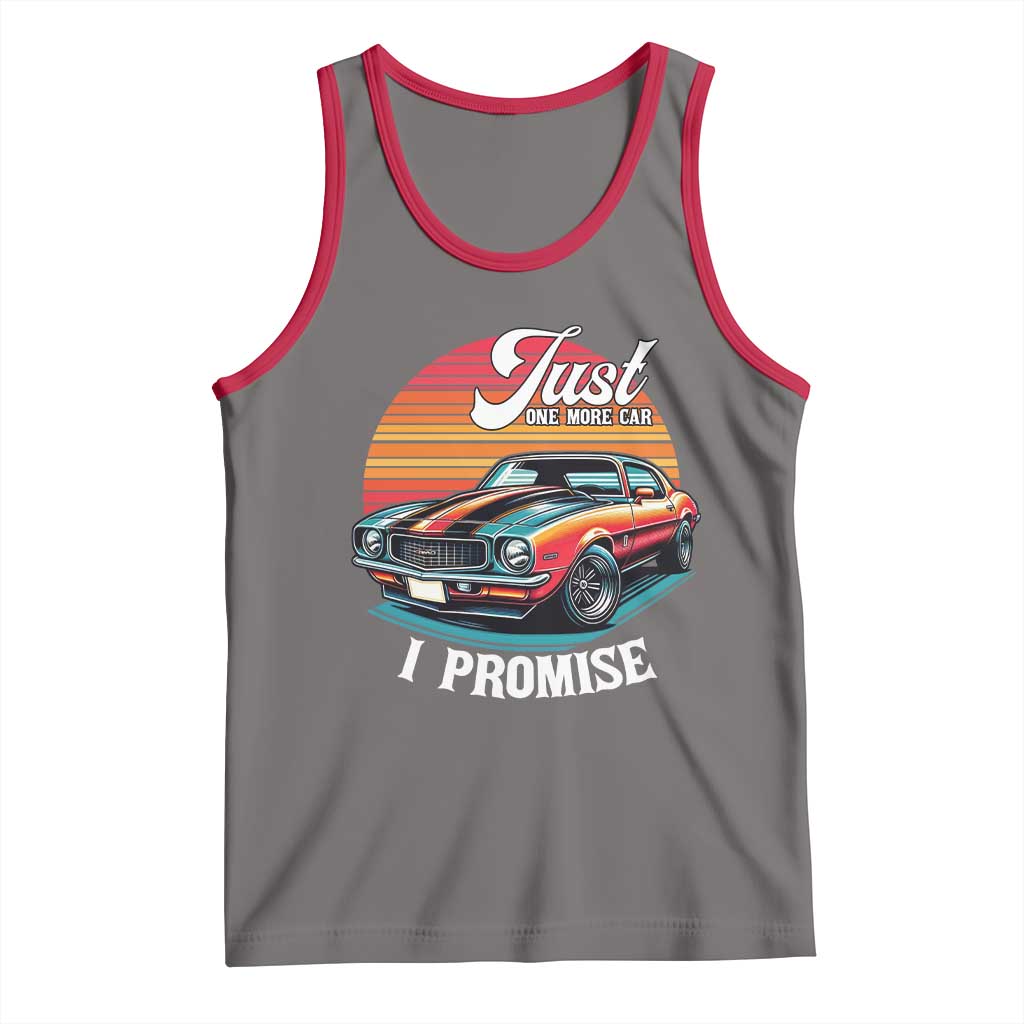 Funny Car Enthusiast Tank Top Just One More Car I Promise TS14 Deep Heather Red Print Your Wear