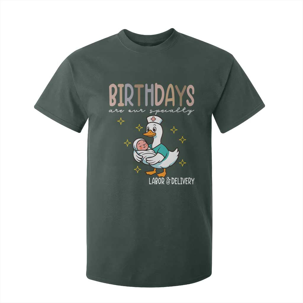 Labor And Delivery Nurse T Shirt For Kid Birthdays Are Our Specialty TS14 Dark Forest Green Print Your Wear