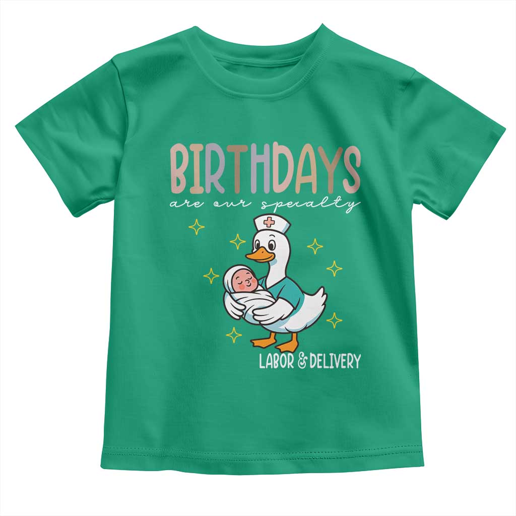 Labor And Delivery Nurse Toddler T Shirt Birthdays Are Our Specialty TS14 Irish Green Print Your Wear