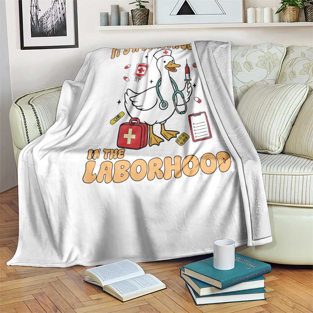 Goose ER Nurse Throw Blanket It Is A Beautiful Day In The Laborhood TS14 Print Your Wear