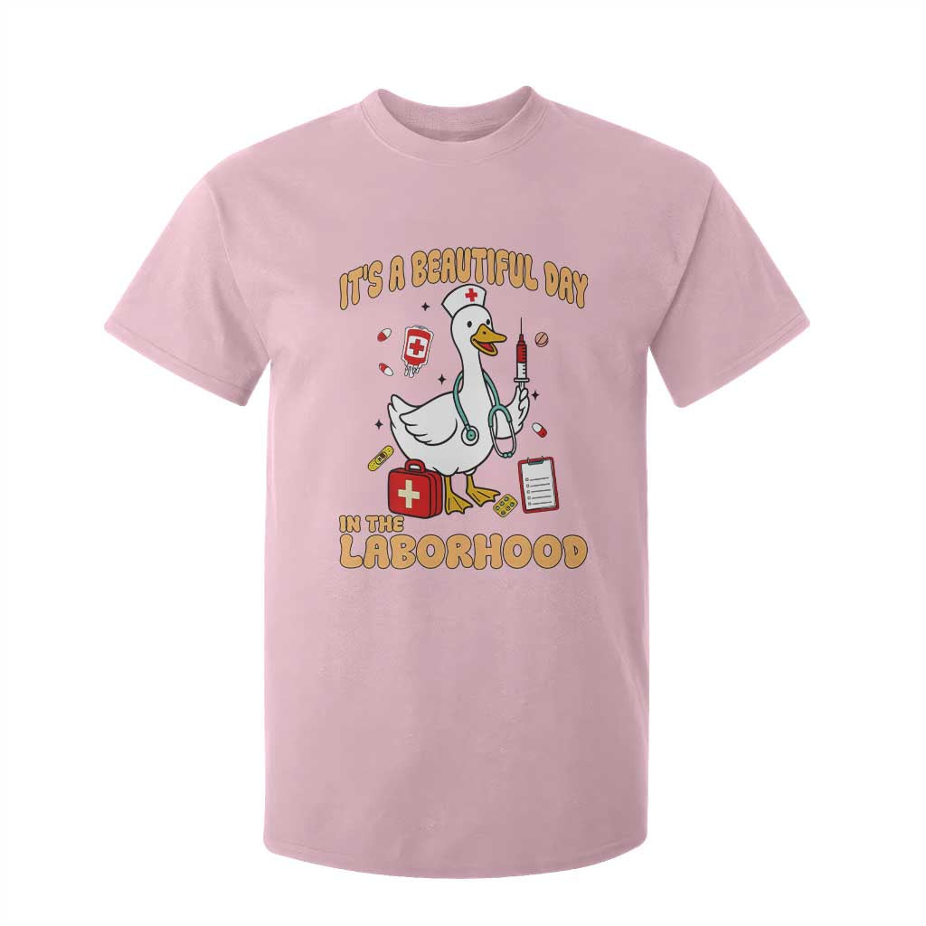 Goose ER Nurse T Shirt For Kid It Is A Beautiful Day In The Laborhood TS14 Light Pink Print Your Wear