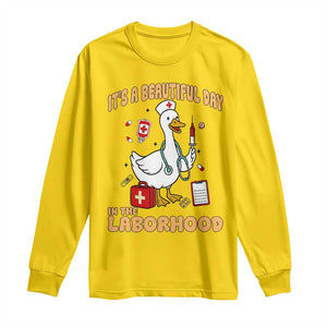 Goose ER Nurse Long Sleeve Shirt It Is A Beautiful Day In The Laborhood TS14 Daisy Print Your Wear