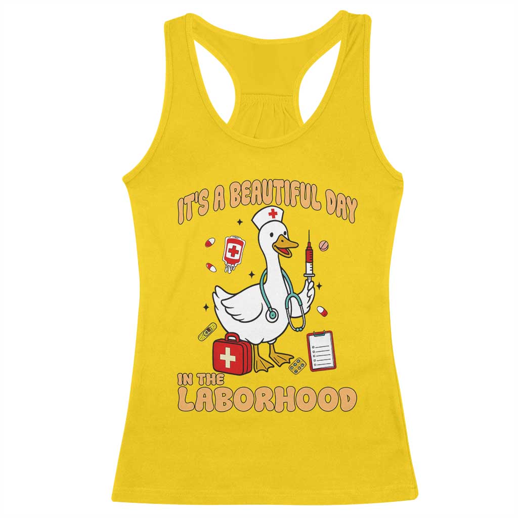 Goose ER Nurse Racerback Tank Top It Is A Beautiful Day In The Laborhood TS14 Daisy Print Your Wear