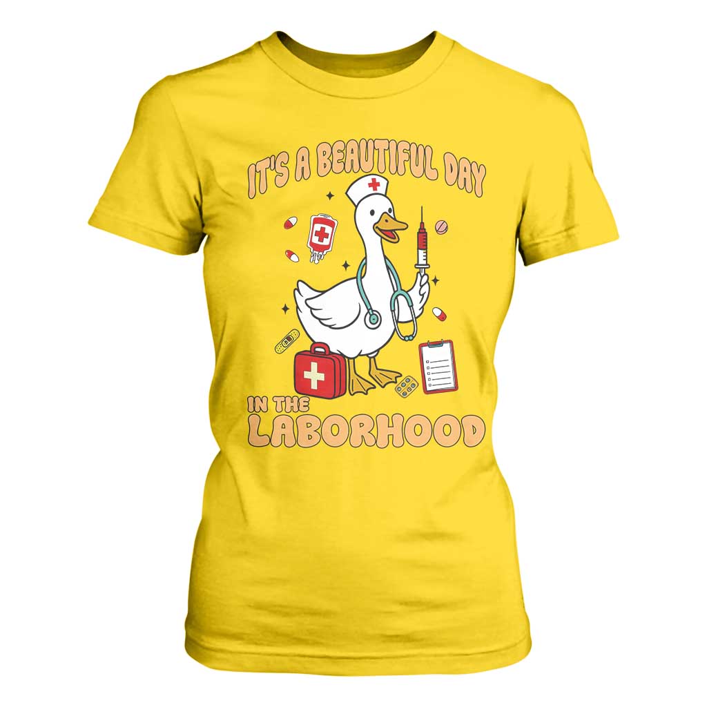 Goose ER Nurse T Shirt For Women It Is A Beautiful Day In The Laborhood TS14 Daisy Print Your Wear
