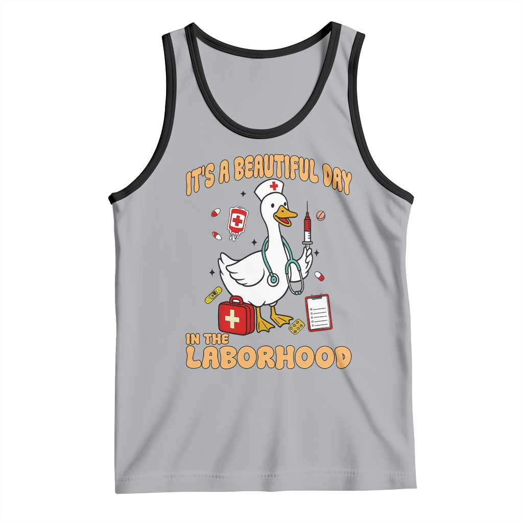 Goose ER Nurse Tank Top It Is A Beautiful Day In The Laborhood TS14 Athletic Heather Black Print Your Wear
