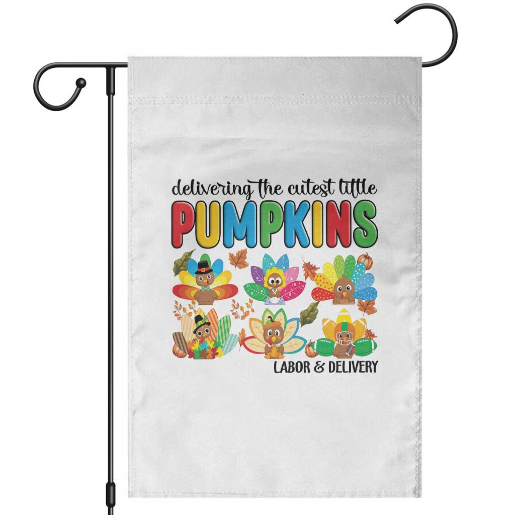 Thanksgiving Labor And Delivery Nurse Garden Flag Cutest Turkeys TS14 White Print Your Wear