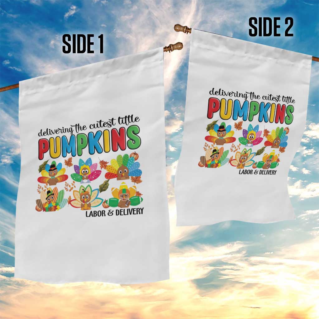 Thanksgiving Labor And Delivery Nurse Garden Flag Cutest Turkeys TS14 Print Your Wear