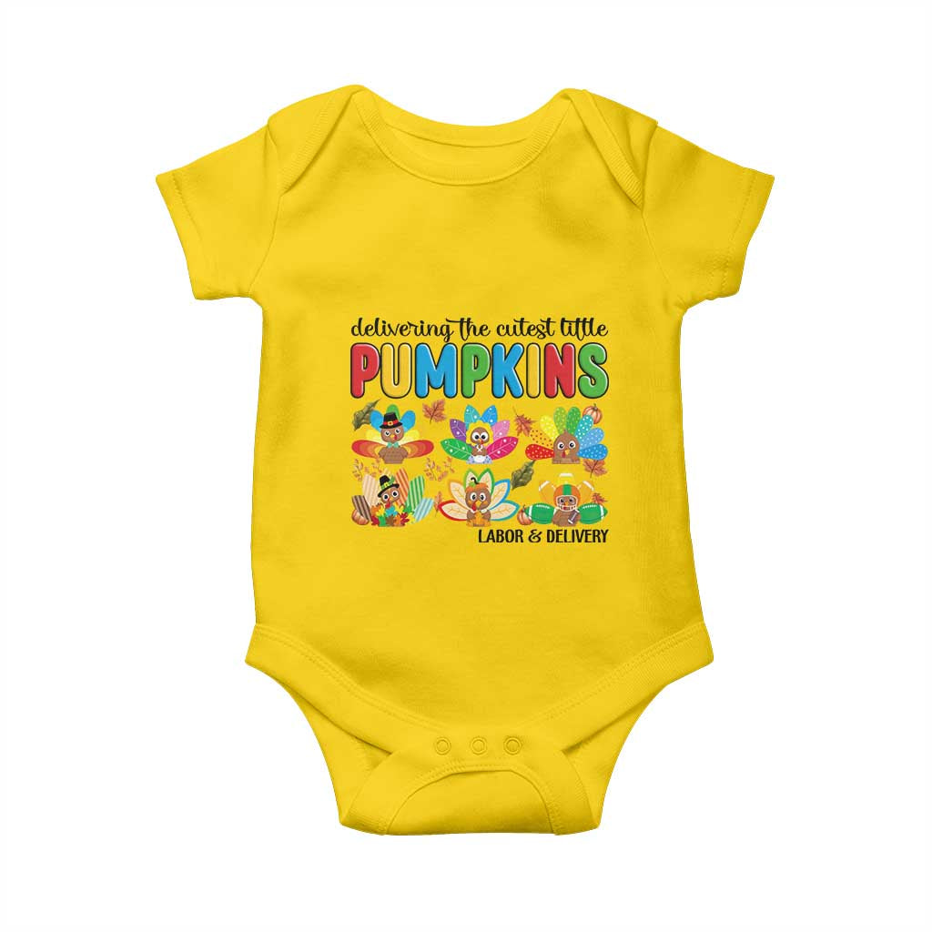 Thanksgiving Labor And Delivery Nurse Baby Onesie Cutest Turkeys TS14 Daisy Print Your Wear