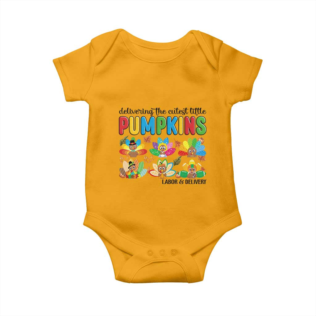Thanksgiving Labor And Delivery Nurse Baby Onesie Cutest Turkeys TS14 Gold Print Your Wear