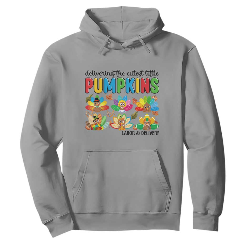 Thanksgiving Labor And Delivery Nurse Hoodie Cutest Turkeys TS14 Sport Gray Print Your Wear