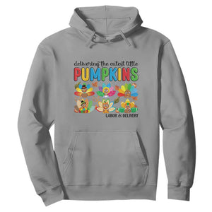 Thanksgiving Labor And Delivery Nurse Hoodie Cutest Turkeys TS14 Sport Gray Print Your Wear