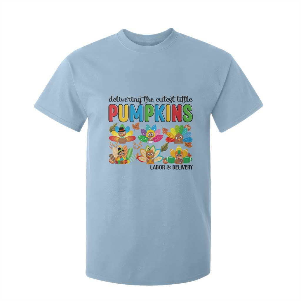 Thanksgiving Labor And Delivery Nurse T Shirt For Kid Cutest Turkeys TS14 Light Blue Print Your Wear