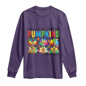 Thanksgiving Labor And Delivery Nurse Long Sleeve Shirt Cutest Turkeys TS14 Purple Print Your Wear
