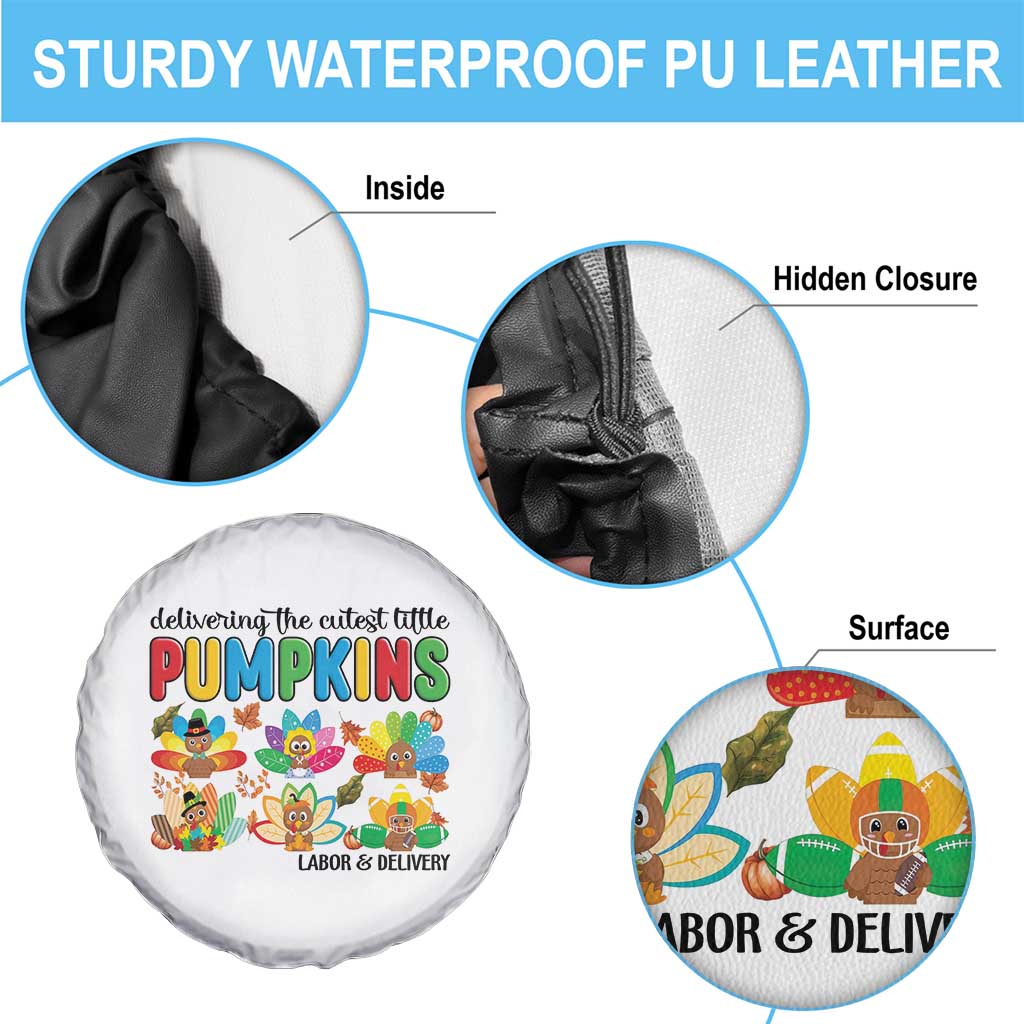 Thanksgiving Labor And Delivery Nurse Spare Tire Cover Cutest Turkeys TS14 Print Your Wear