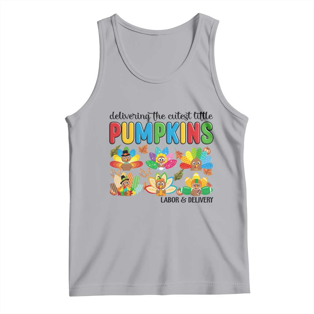 Thanksgiving Labor And Delivery Nurse Tank Top Cutest Turkeys TS14 Athletic Heather Print Your Wear