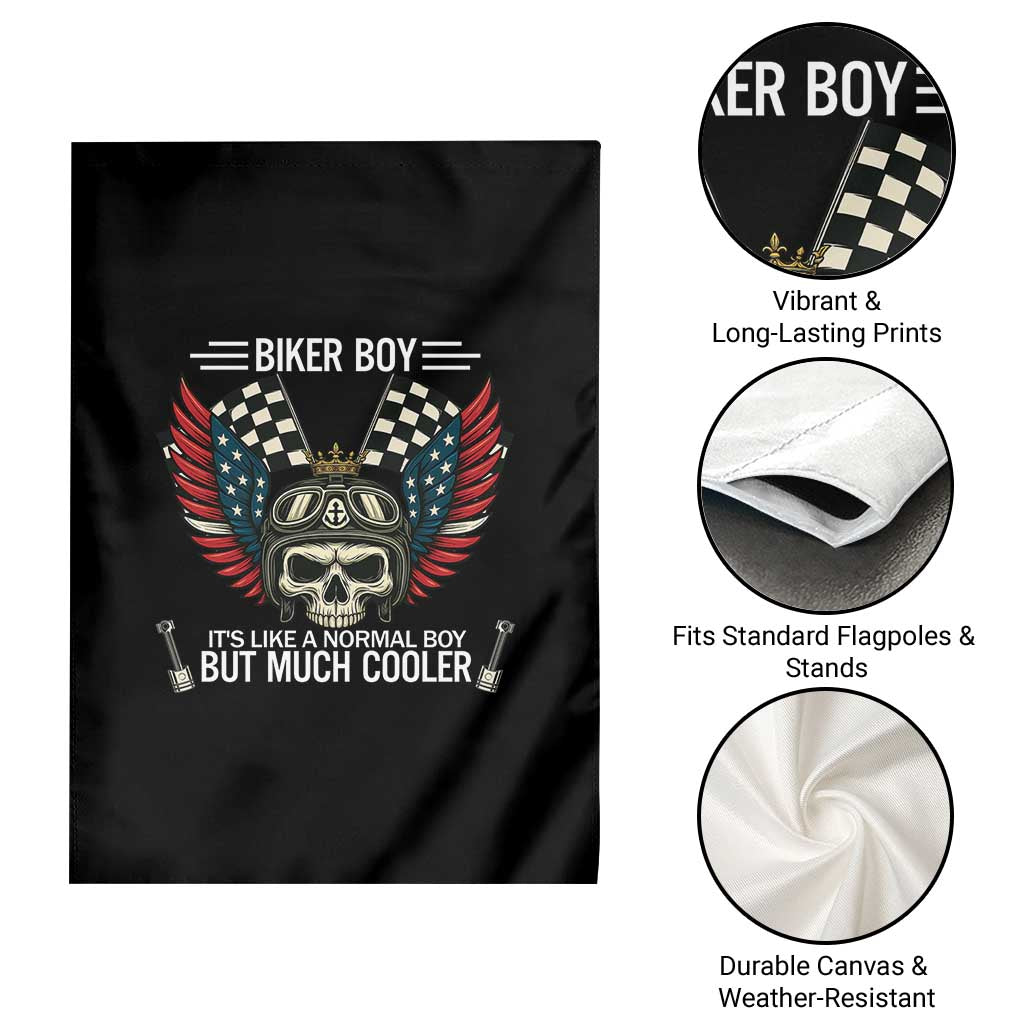 Skull Biker American Flag Motorcycle Biker Son Garden Flag TS14 Print Your Wear