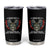 Skull Biker American Flag Motorcycle Biker Son Tumbler Cup TS14 Black Print Your Wear