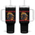 Funny Biker Skeleton Motorcycle Rider Tumbler With Handle I Would Rather Be Cranking My Hog TS14 One Size: 40 oz Black Print Your Wear
