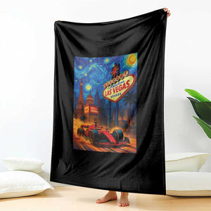 Racing Car Starry Night Las Vegas Race Day Throw Blanket TS14 Print Your Wear