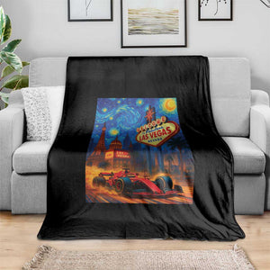 Racing Car Starry Night Las Vegas Race Day Throw Blanket TS14 Print Your Wear