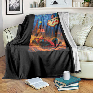 Racing Car Starry Night Las Vegas Race Day Throw Blanket TS14 Print Your Wear