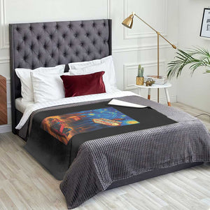 Racing Car Starry Night Las Vegas Race Day Throw Blanket TS14 Print Your Wear