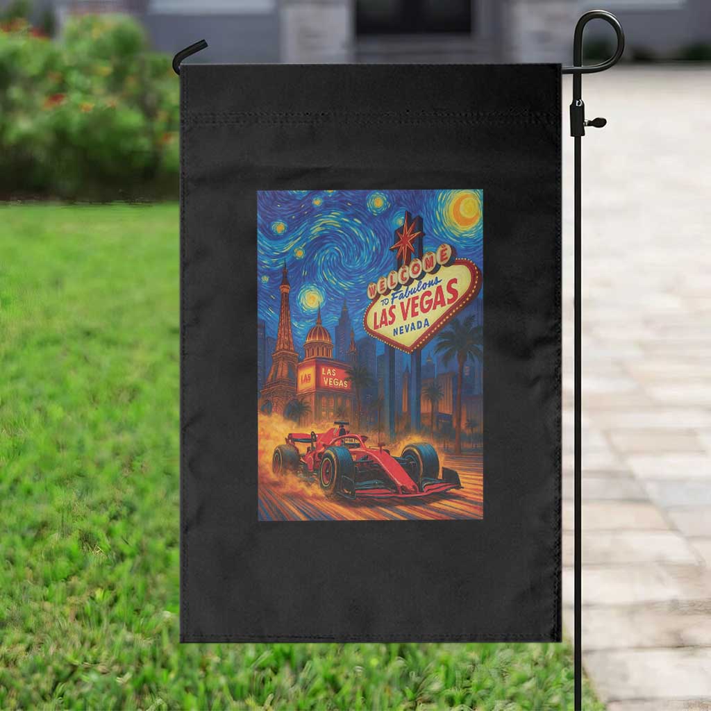 Racing Car Starry Night Las Vegas Race Day Garden Flag TS14 Print Your Wear