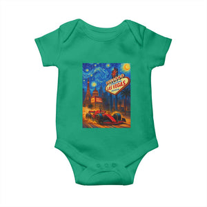Racing Car Starry Night Las Vegas Race Day Baby Onesie TS14 Irish Green Print Your Wear