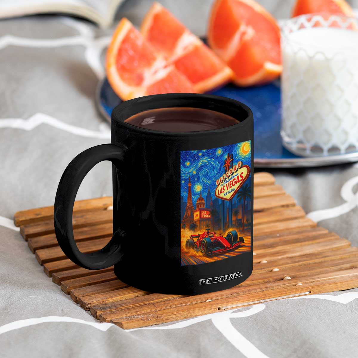 Racing Car Starry Night Las Vegas Race Day Coffee Mug TS14 Print Your Wear