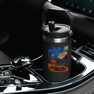 Racing Car Starry Night Las Vegas Race Day Flip Straw Tumbler TS14 Print Your Wear