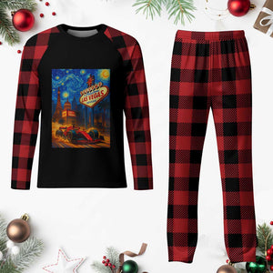 Racing Car Starry Night Las Vegas Race Day Plaid Pajama Set TS14 Buffalo Plaid Print Your Wear