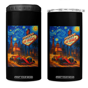 Racing Car Starry Night Las Vegas Race Day 4 in 1 Can Cooler Tumbler TS14 One Size: 16 oz Black Print Your Wear