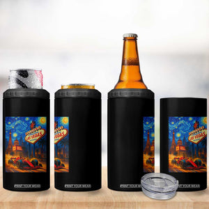 Racing Car Starry Night Las Vegas Race Day 4 in 1 Can Cooler Tumbler TS14 Print Your Wear