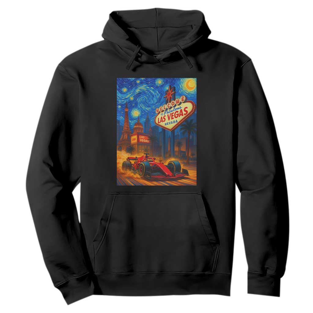 Racing Car Starry Night Las Vegas Race Day Hoodie TS14 Black Print Your Wear