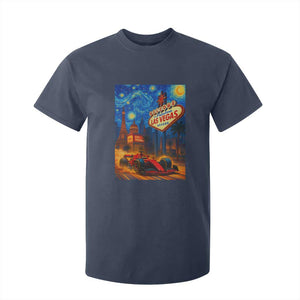 Racing Car Starry Night Las Vegas Race Day T Shirt For Kid TS14 Navy Print Your Wear