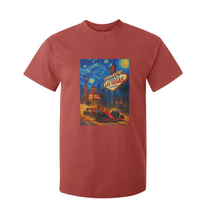 Racing Car Starry Night Las Vegas Race Day T Shirt For Kid TS14 Red Print Your Wear