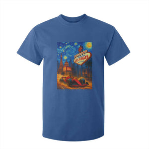 Racing Car Starry Night Las Vegas Race Day T Shirt For Kid TS14 Royal Blue Print Your Wear